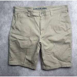 Duluth Trading Shorts Mens Size 38 x 10.5 Relaxed Fit Beige Flex Fire Hose Work